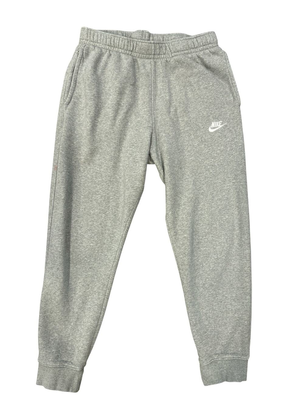 Nike Men's Grey Heather Sportwear Club Fleece Joggers Sweatpants Medium